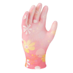 Рукавички робочі DOLONI 4548 рожеві поліуретан нейлон неповний гладкий облив